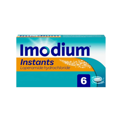 Imodium Instant package on a white background