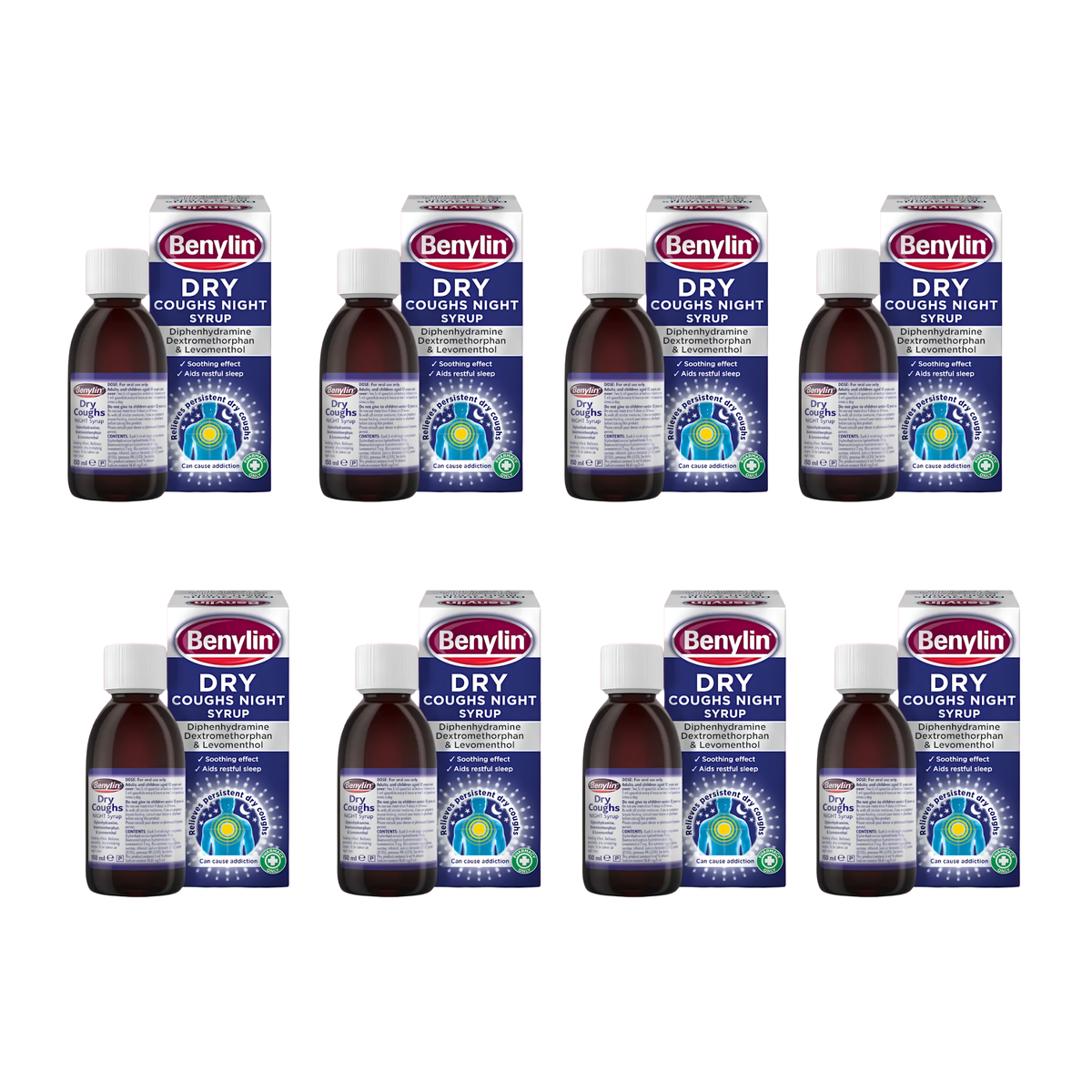 BENYLIN DRY COUGH NIGHT SYRUP 150ML | £5.65 each