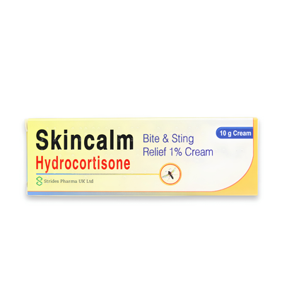 Skincalm Hydrocortisone cream packaging on a white background